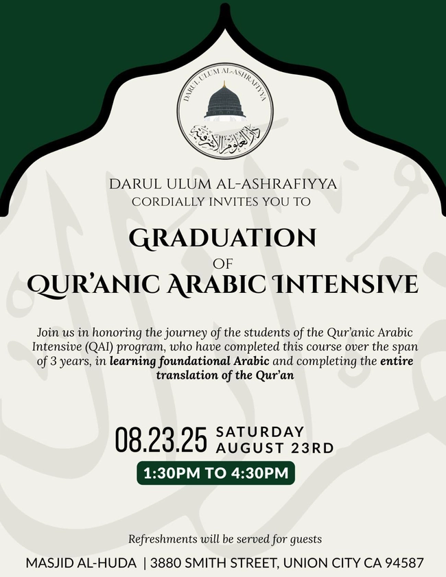 Graduation of Quranic Arabic Intensive (QAI)