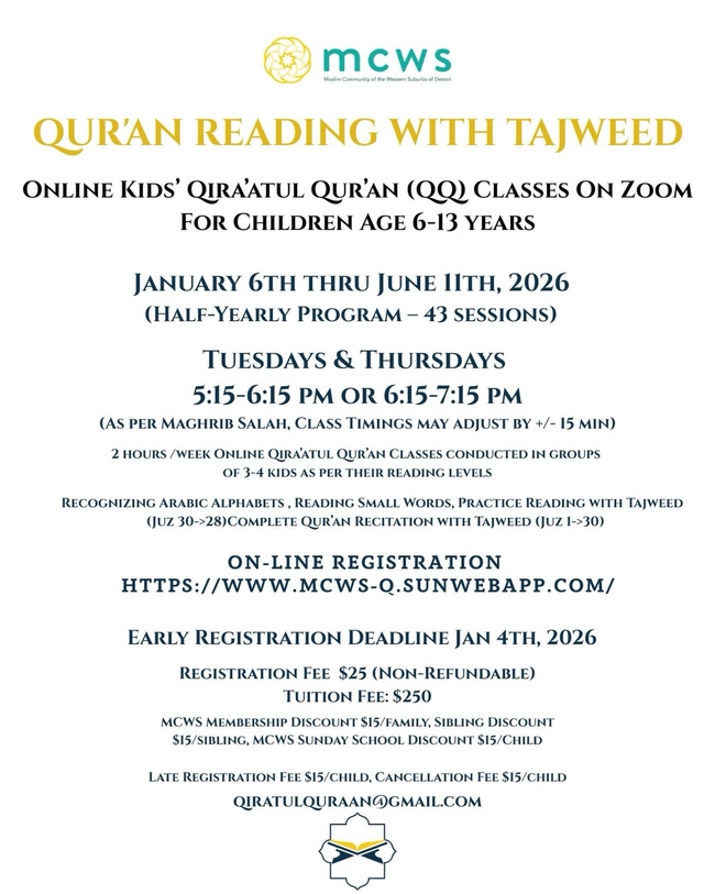 Online Kids’ Qira’atul Qur’an Program