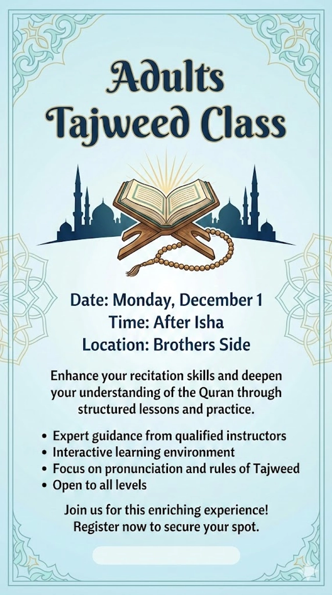 Adults Tajweed Class