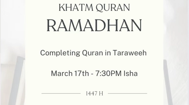Taraweeh completion Program