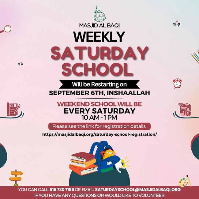 Weekly Saturday School