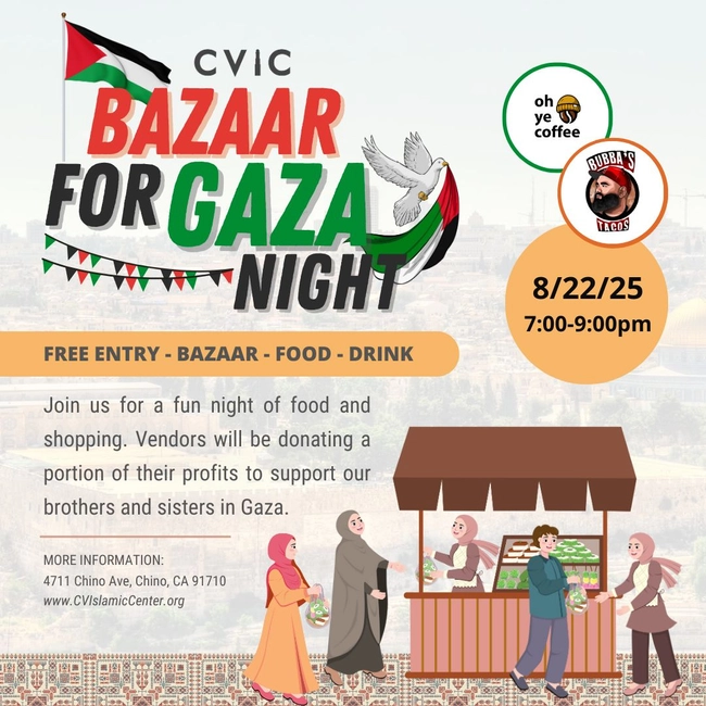Bazaar for Gaza Night
