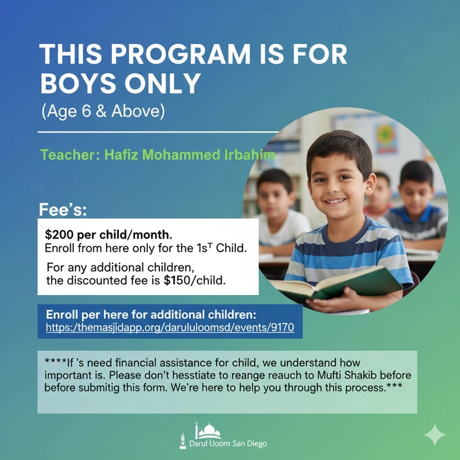 Full-Time Hifz (For Boys Only)