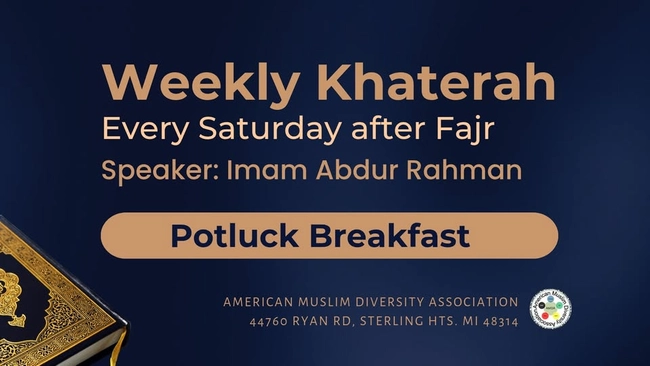 Weekly Khaterah and Potluck Breakfast