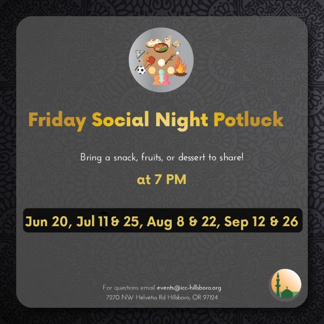 Friday Social Night Potluck (Bi-weekly Program)