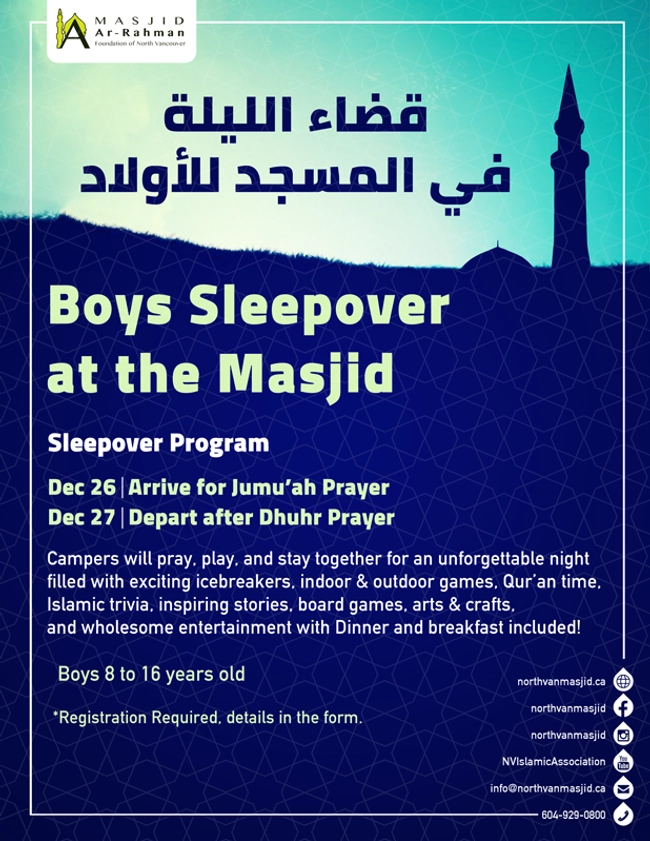 Boys' Sleepover at the Masjid