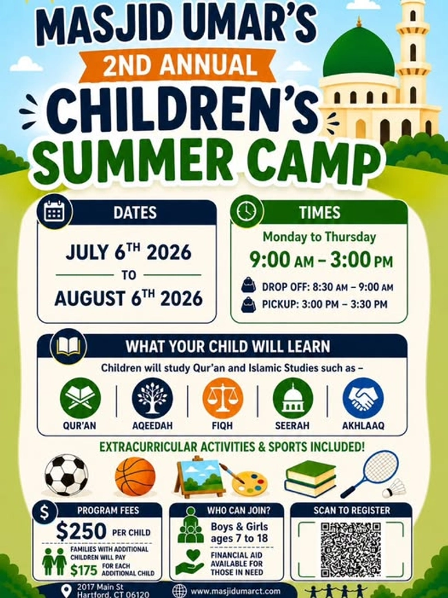Masjid Umar's 2nd Annual Children's Summer Camp