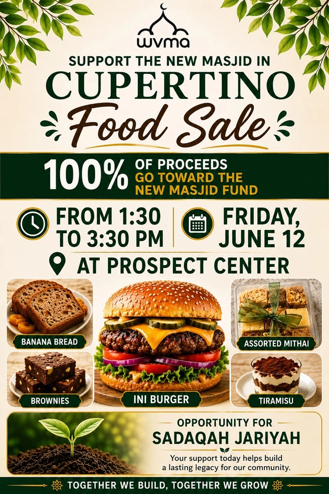 Cupertino Food Sale for New Masjid Fund