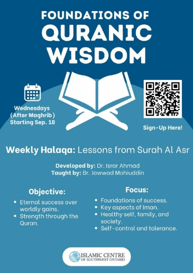 Foundations of Quranic Wisdom: Weekly Halaqa