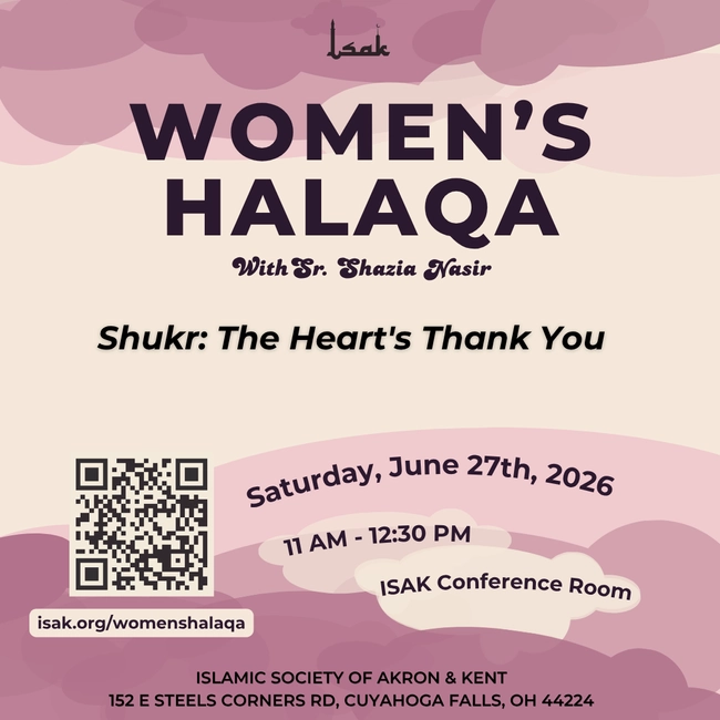 Women's Halaqa: Shukr – The Heart's Thank You