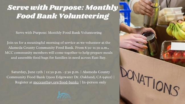 Serve with Purpose: Monthly Food Bank Volunteering