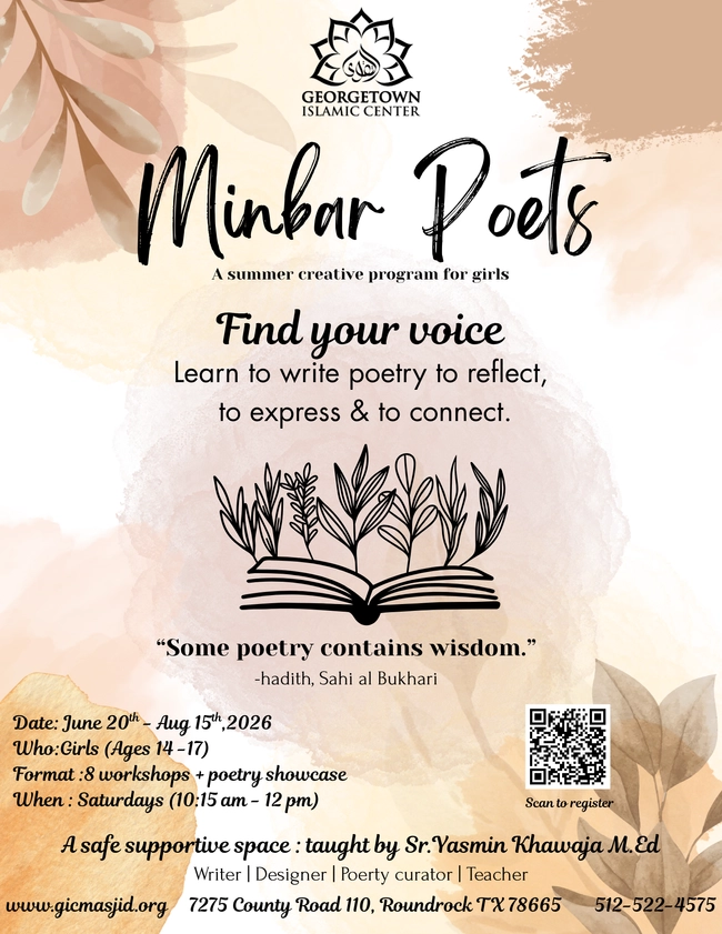 Minbar Poets: A Summer Creative Program for Girls