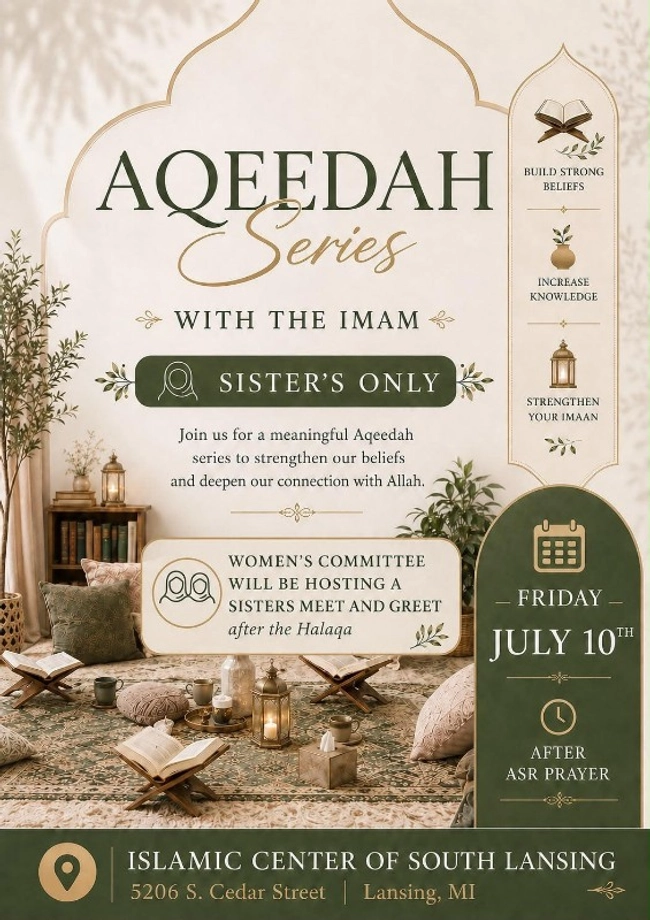 Aqeedah Series with the Imam (Sisters Only)