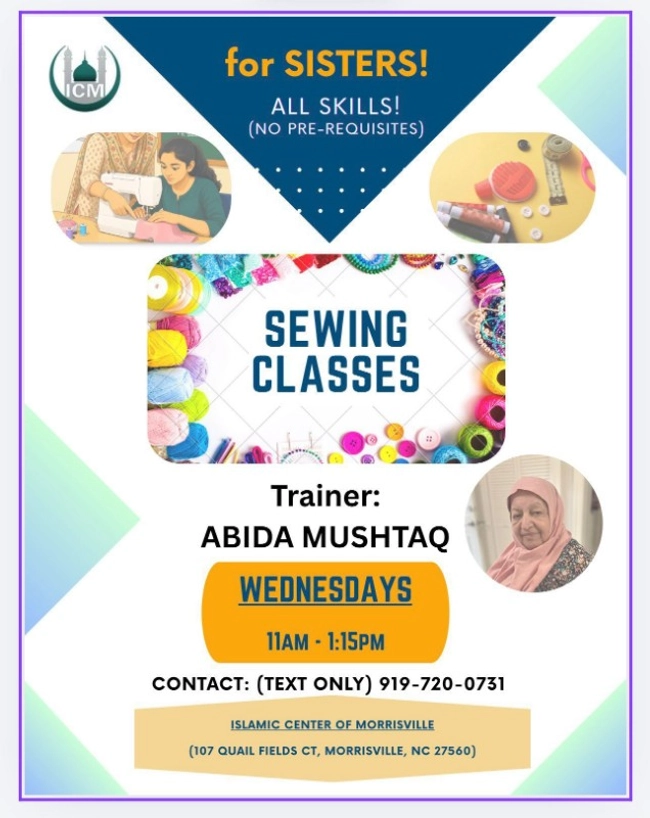 Sewing Classes for Sisters