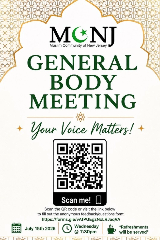 MCNJ General Body Meeting