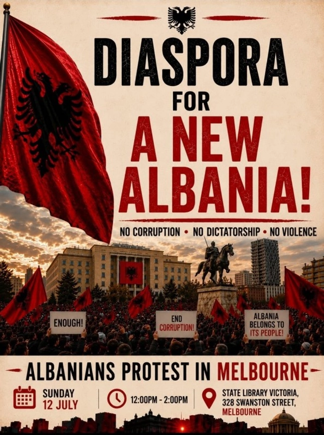 Albanians Protest in Melbourne: Diaspora for a New Albania