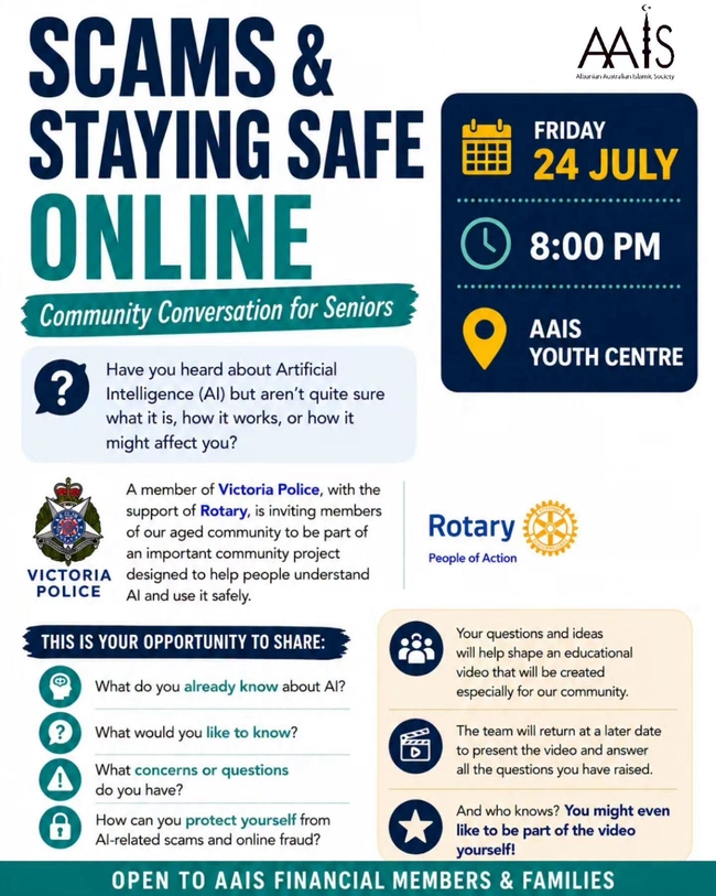 Scams & Staying Safe Online: Community Conversation for Seniors