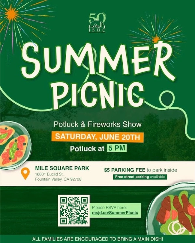 Summer Picnic: Potluck & Fireworks Show