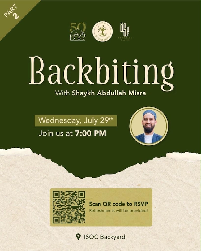 Backbiting with Shaykh Abdullah Misra (Part 2)