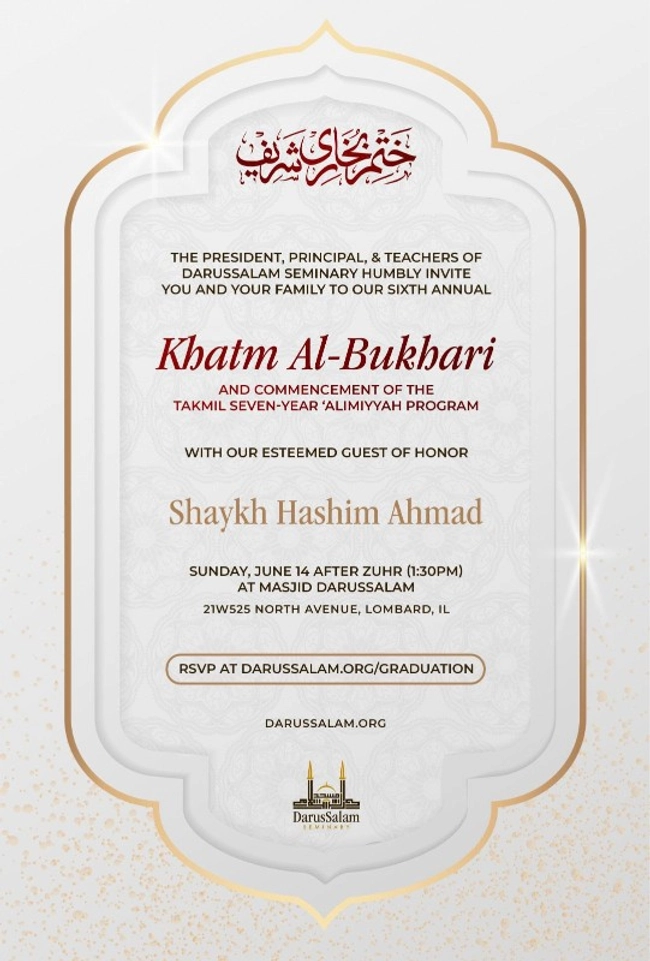 Khatm Al-Bukhari & Commencement of the Takmil Seven-Year 'Alimiyyah Program