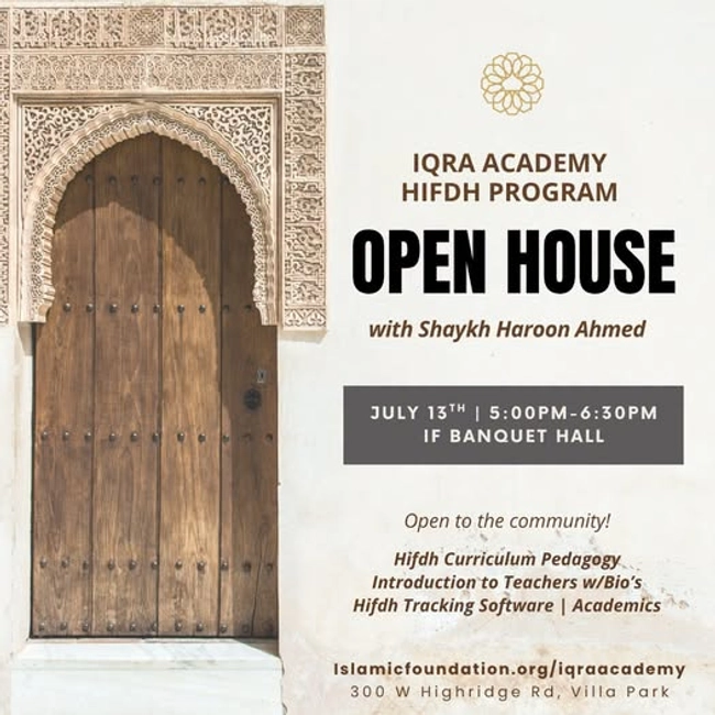IQRA Academy Hifdh Program Open House